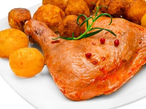 Roasted chicken Stock Photos