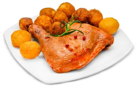 Roasted chicken Stock Photos