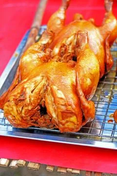 Roasted chicken Stock Photos