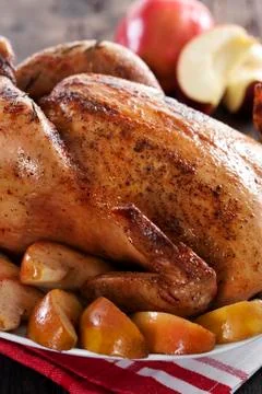 Roasted chicken Stock Photos