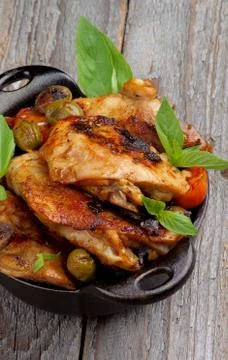 Roasted chicken Stock Photos