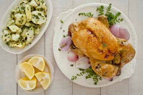Roasted Chicken Stock Photos