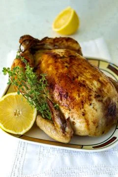 Roasted chicken Stock Photos