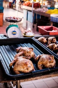 Roasted chicken Stock Photos