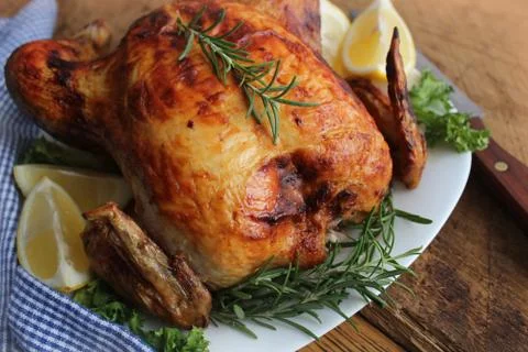 Roasted chicken Foto stock