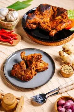 Roasted chicken Stock Photos