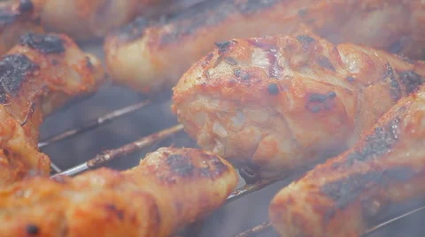 Roasted chicken thighs Video stock 56663986