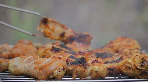 Roasted chicken thighs Stock-Footage 56665634