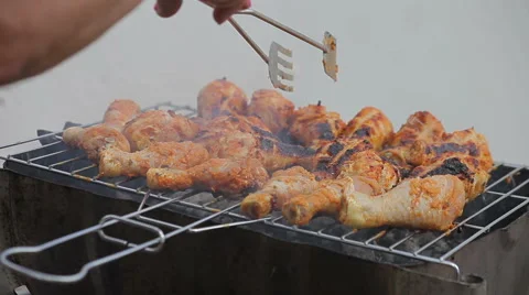 Roasted chicken thighs Video stock 56670757