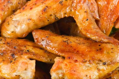 Roasted chicken wings Stock Photos