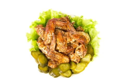 Roasted chicken wings Stock Photos