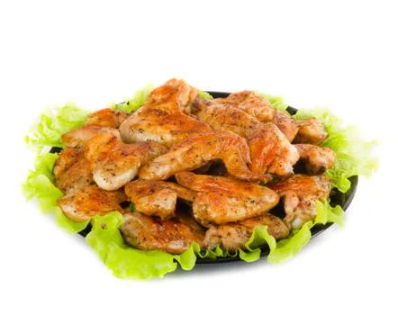Roasted chicken wings Stock Photos