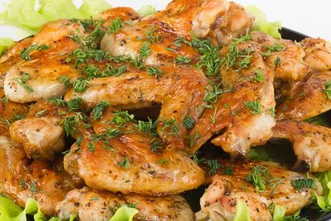 Roasted chicken wings Stock-Fotos