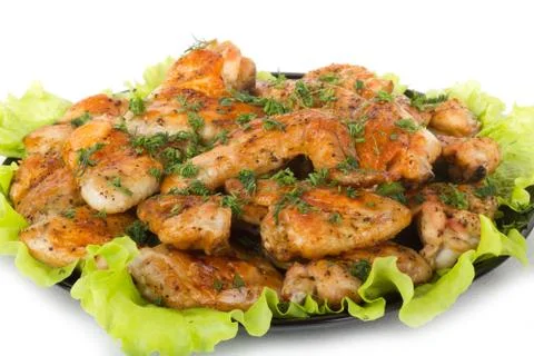 Roasted chicken wings Stock Photos