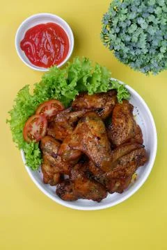 Roasted Chicken Wings Stock Photos