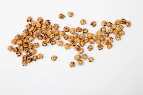 Roasted Chickpeas,  Pattern of nuts form. Stock Photos
