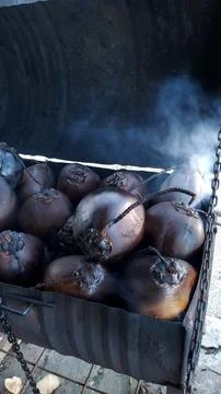 Roasted coconut 库存照片