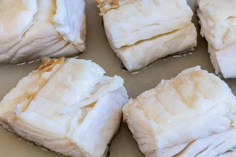 Roasted cod loin typical dish of Portugal Stock Photos