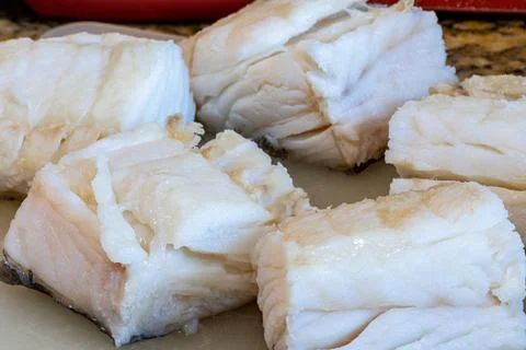 Roasted cod loin typical dish of Portugal Foto stock
