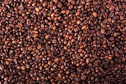Roasted coffe bean background Stock Photos