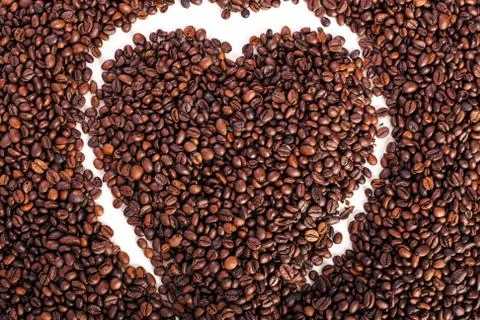 Roasted coffe bean background Stock Photos