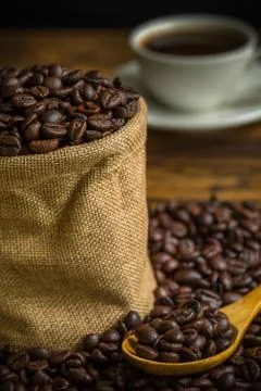 Roasted Coffee Background Stock Photos