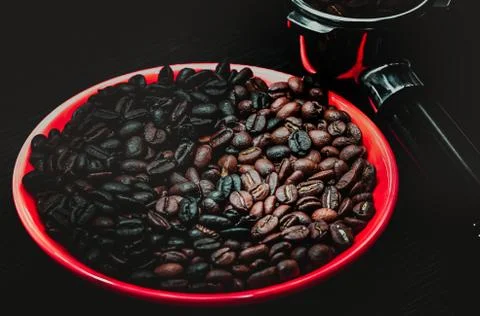 Roasted Coffee Bean Background Stock Photos