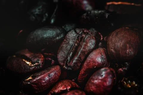 Roasted Coffee Bean Background 库存照片