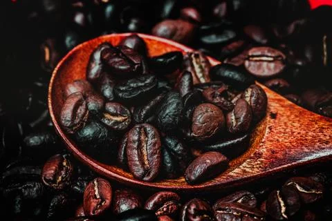 Roasted Coffee Bean Background Stock Photos