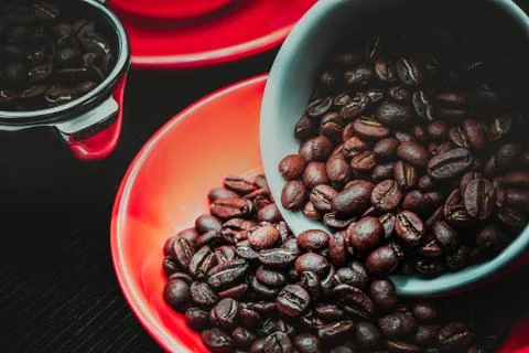 Roasted Coffee Bean Background Stock Photos