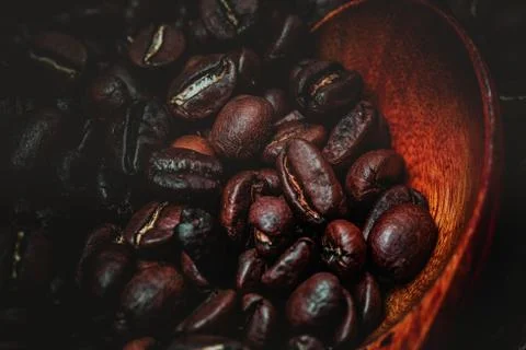 Roasted Coffee Bean Background Stock Photos
