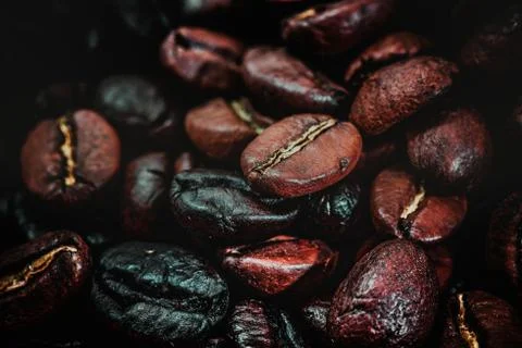 Roasted Coffee Bean Background Stock Photos