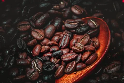 Roasted Coffee Bean Background Stock Photos
