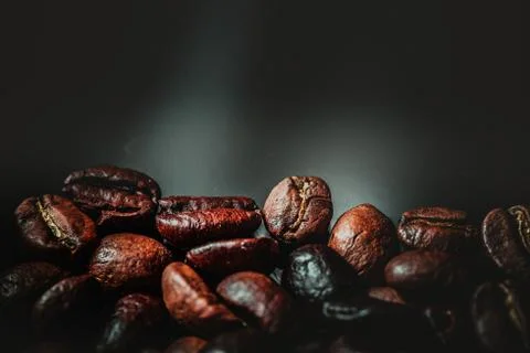 Roasted Coffee Bean Background Stock Photos