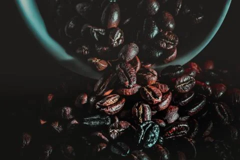 Roasted Coffee Bean Background Stock Photos