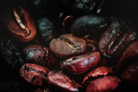 Roasted Coffee Bean Background Stock Photos
