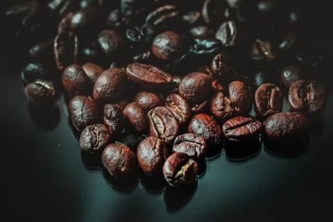Roasted Coffee Bean Background Foto stock