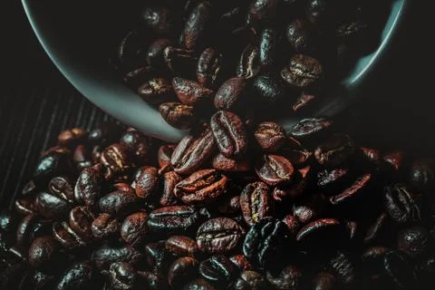 Roasted Coffee Bean Background Stock Photos