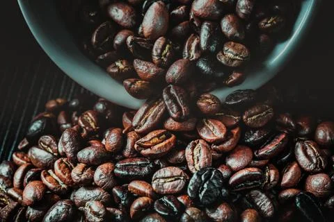 Roasted Coffee Bean Background Stock Photos