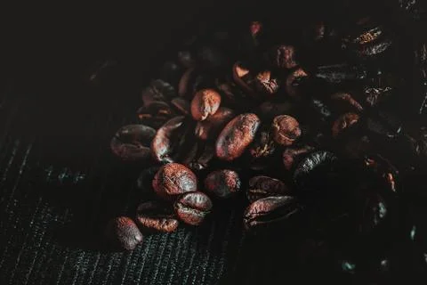 Roasted Coffee Bean Background Stock Photos