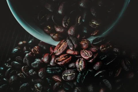 Roasted Coffee Bean Background Stock Photos