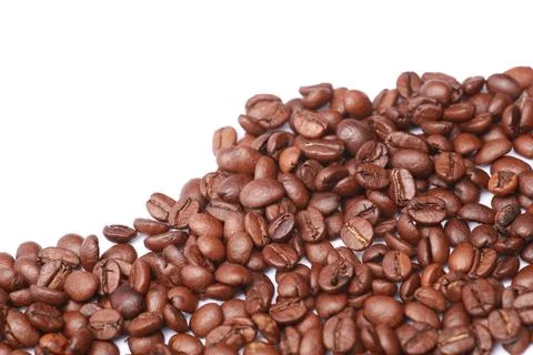 Roasted coffee bean close up. Stock Photos