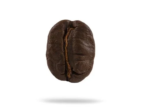 Roasted coffee bean isolated on white background. clipping path Stock Photos