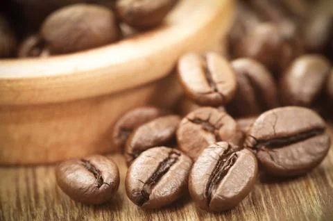 Roasted coffee bean Stock Photos