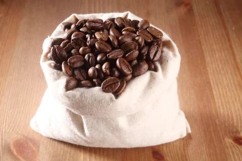 Roasted  coffee bean Stock Photos