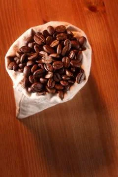 Roasted  coffee bean Stock Photos