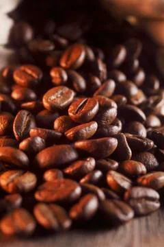 Roasted  coffee bean Stock Photos