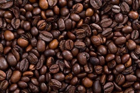 Roasted Coffee bean texture Stock Photos