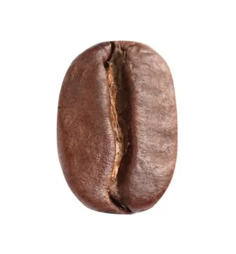 Roasted coffee bean on white background, top view Foto stock