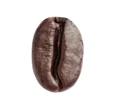 Roasted coffee bean on white background, top view 스톡 사진